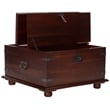 D-Art Collection Rustic 2 Trunk Coffee Table in mahogany wood with brown color