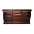 D-Art Collection Glass Front Bookcase Buffet in Mahogany wood