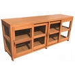 D-Art Collection Old World Sliding Door Buffet in mahogany wood natural color