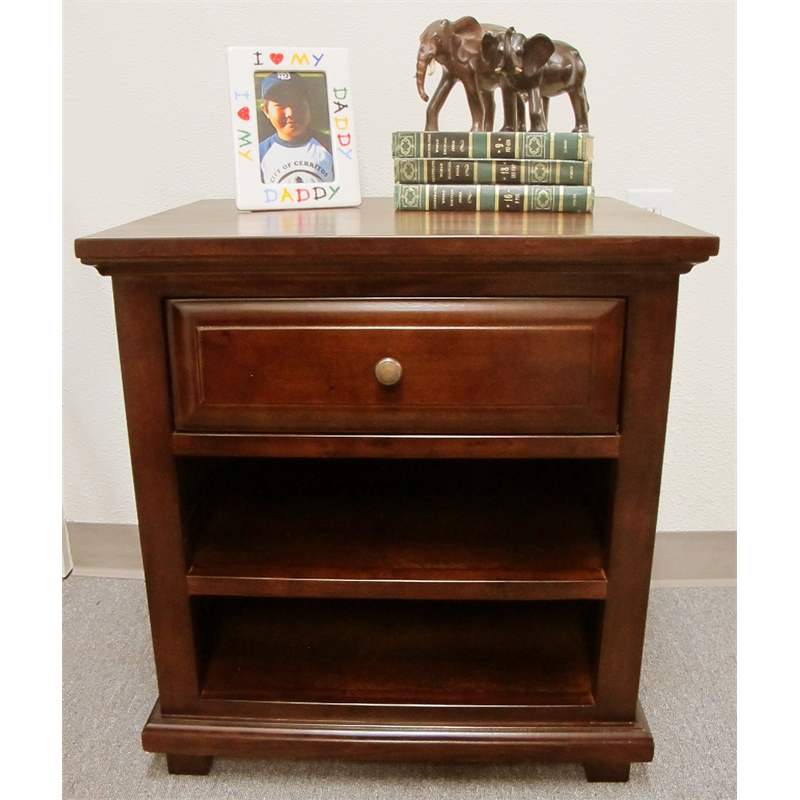 D-Art Collection Java Queen Bed with Java Nightstand in Mahogany