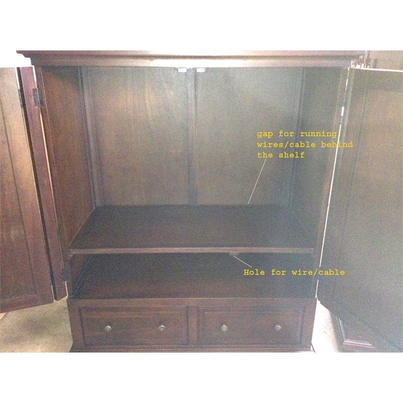 D-Art Collection Java TV Armoire in Mahogany wood