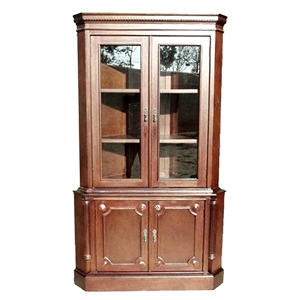 D-Art Collection Corner Cabinet 2 Door with Mahogany wood