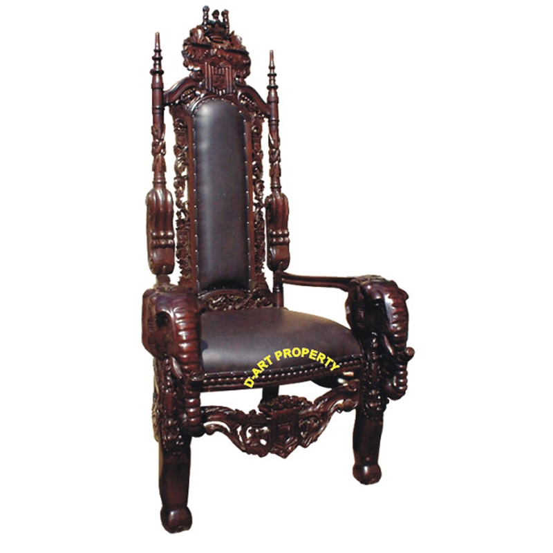 D-Art Collection Mahogany Elephant King Chair