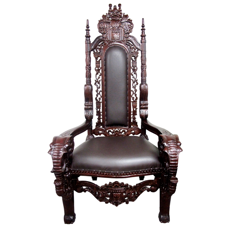 D-Art Collection Mahogany Elephant King Chair