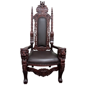 d-art collection mahogany lion king chair in mahogany wood