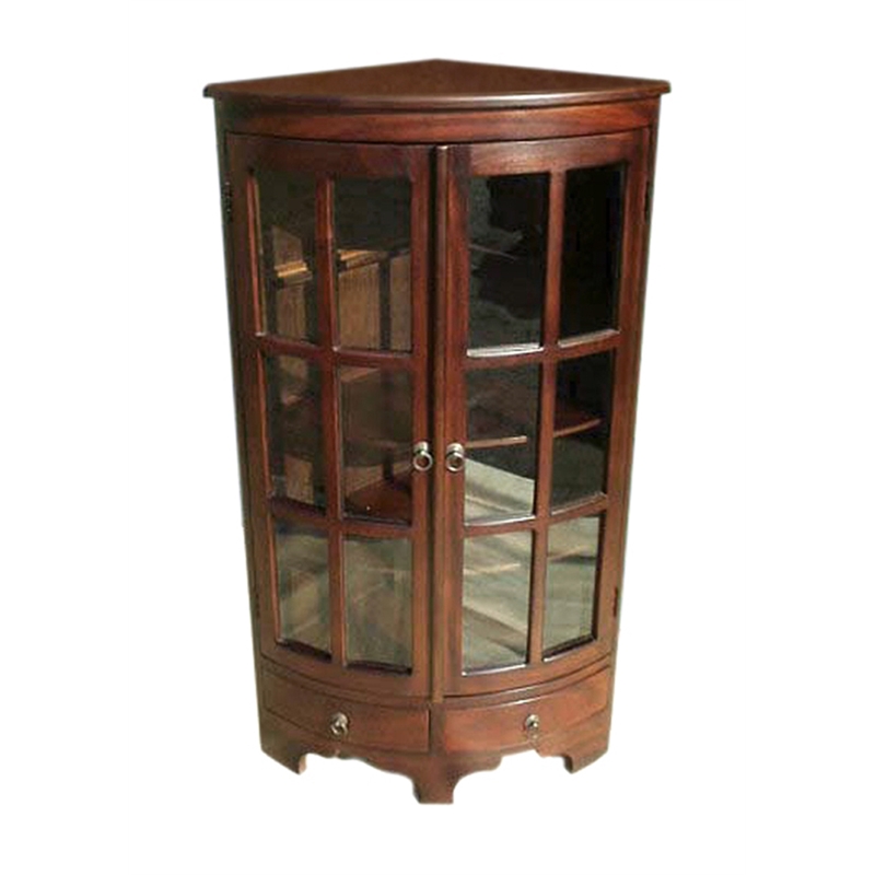 D-Art Collection Mahogany Corner Cabinet PI (Set of 2 pcs)
