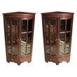 D-Art Collection Mahogany Corner Cabinet PI (Set of 2 pcs)