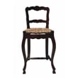 D-Art Collection Ladder Back Counter Stool in Mahogany wood brown color