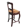D-Art Collection Ladder Back Counter Stool in Mahogany wood brown color