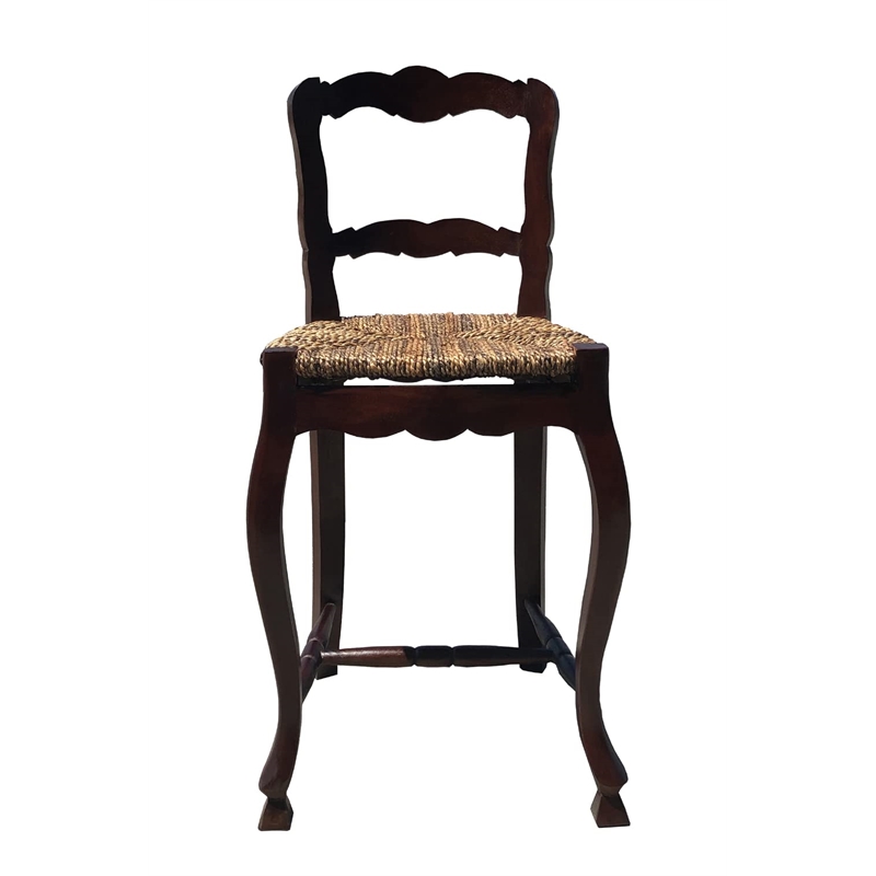 D-Art Collection Ladder Back Counter Stool  SET of 2 pcs in Mahogany wood