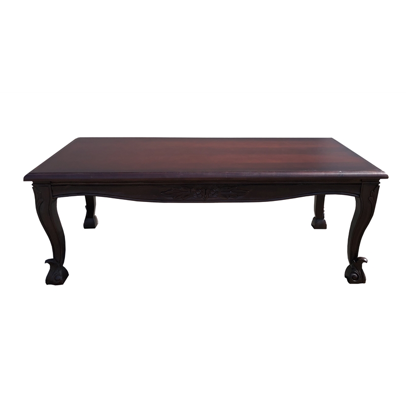 D-Art Collection Louis Coffee Table in Mahogany wood