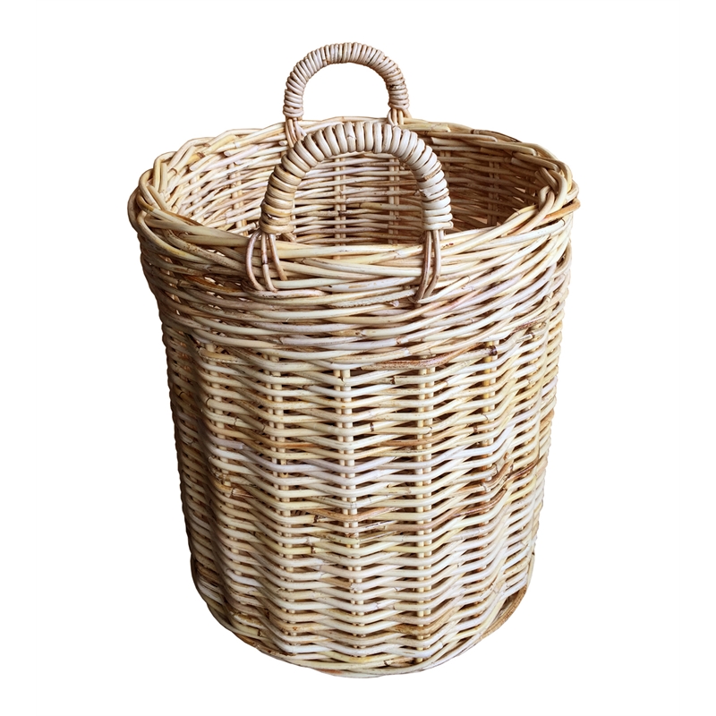 D-Art Collection Plant basket With Handles in rattan wicker