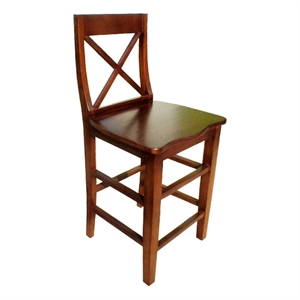 D-Art Collection Kitchen Counter Chair in Mahogany wood