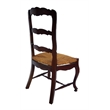 D-Art Collection Ladder Back Side Chair 6pc Set in Mahogany wood Brown color