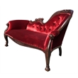 D-Art Collection Louis Single End Loveseat in Mahogany wood
