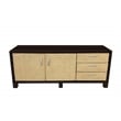 D-Art Collection Elegant Cane Cabinet in Mahogany wood