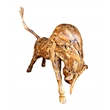 D-Art Collection Charging Bull Driftwood Statue in Driftwood