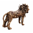 D-Art Collection Lion Driftwood Statue in Driftwood