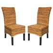 D-Art Collection Torrig Banana Leaf Chair SET 2 PCS in Wood/Woven Banana Leaf