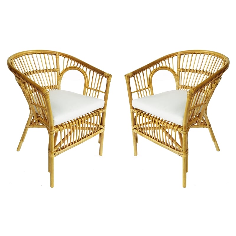 D-Art Collection Rattan Kiko Chair SET 2 PCS in Rattan