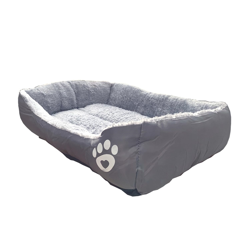 D-Art Collection Size M Cotton Pet Cat/Dog Soft Bed in Gray Finish