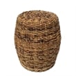 D-Art Collection Banana Leaf Drum Table Handmade Accent Table