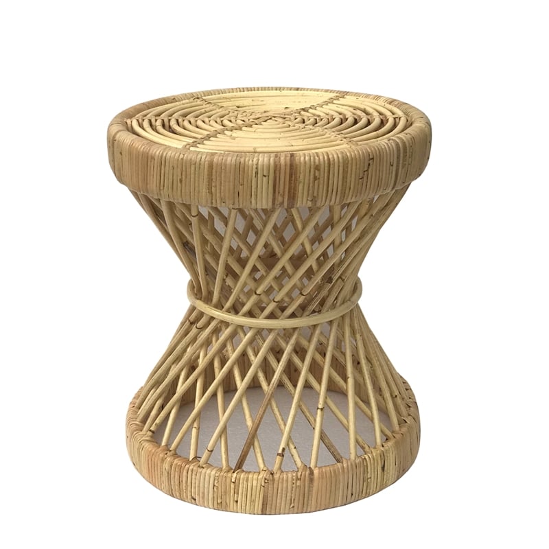 D-Art Collection Rattan Twisted Table Handmade Accent Table