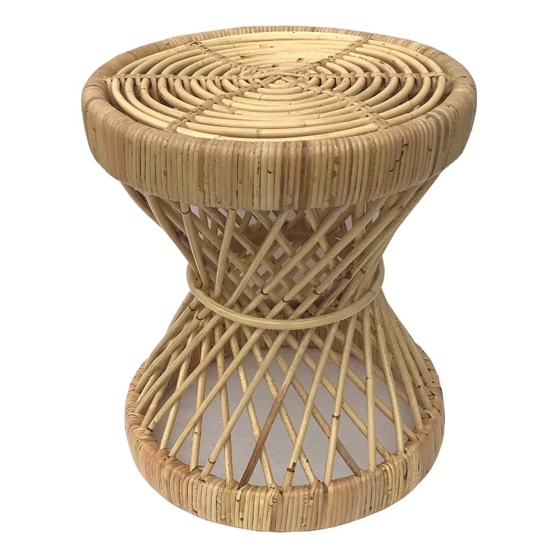 D-Art Collection Rattan Twisted Table Handmade Accent Table