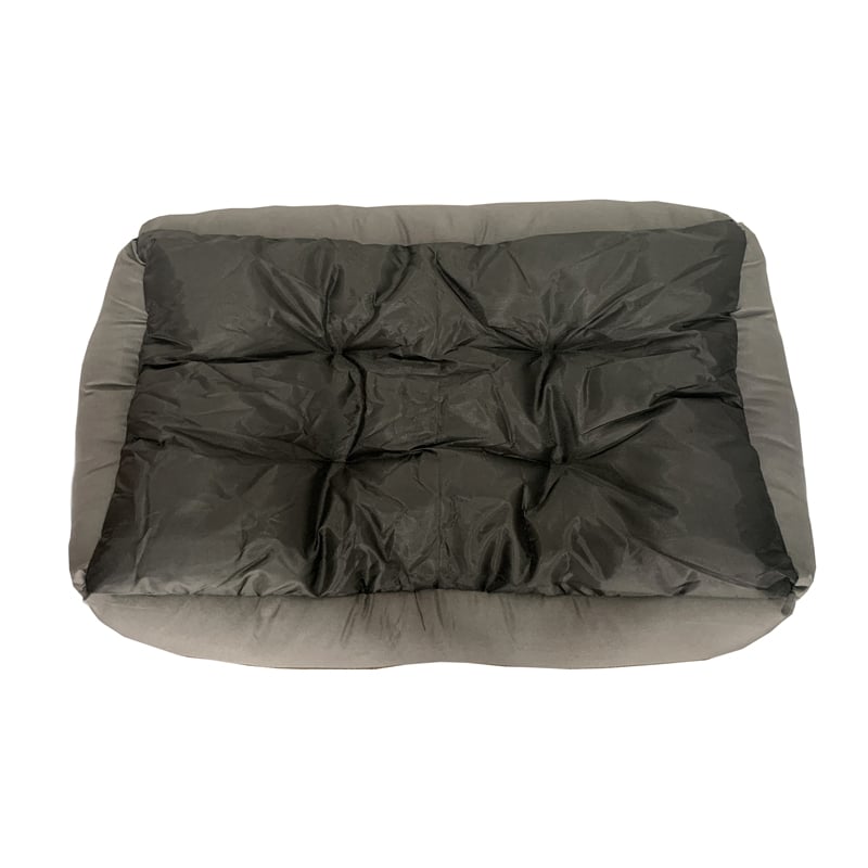 D-Art Collection Grey Checker Dog Bed XL Soft and Comfy Pet Bed