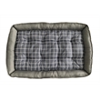 D-Art Collection Grey Checker Dog Bed XL Soft and Comfy Pet Bed