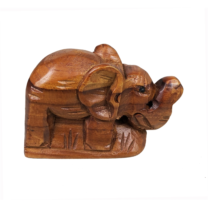 D-Art Collection Elephant Mini Statue SET 2 pcs Handmade Figurine