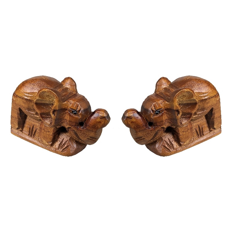 D-Art Collection Elephant Mini Statue SET 2 pcs Handmade Figurine