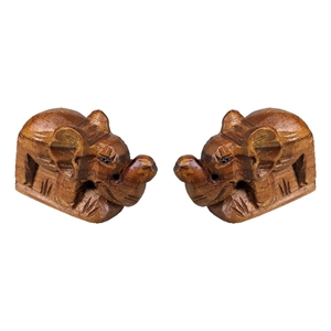 D-Art Collection Elephant Mini Statue SET 2 pcs Handmade Figurine