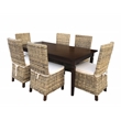 Capital Rect Dining 7pc Set with Rattan Chairs