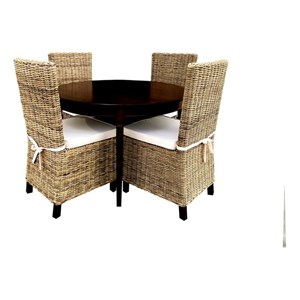 Capital Round Dining 5pc Set with Rattan Chairs