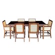 Mahogany French Rectangle 7pc Dining Set in dark brown finish