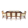 Mahogany French Rectangle 9pc Dining Set in dark brown finish