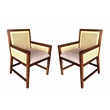 Mahogany Elegancy Arm Chairs in dark brown finish Set of 2 pcs