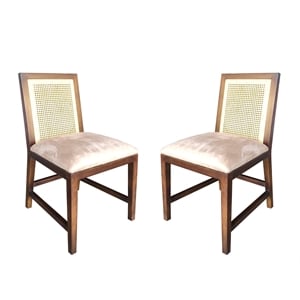 Mahogany Elegancy Side Chair in dark brown finish Set of 2 pcs