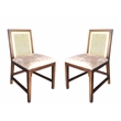 Mahogany Elegancy Side Chair in dark brown finish Set of 2 pcs