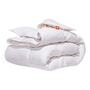 canadian down & feather company twin goose feather/cotton duvet in white