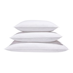 canadian down & feather company king medium goose feather/cotton pillow in white