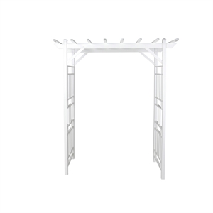 85.6 in. x 72 in. pvc arched arbor