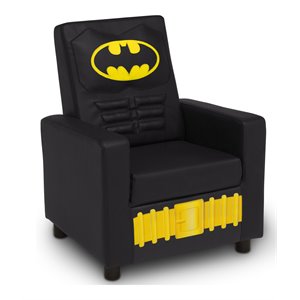 delta children dc comics batman high back fabric upholstered chair in black