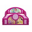 Delta Children Princess Plastic Deluxe Toddler Bed with Guardrails in Pink