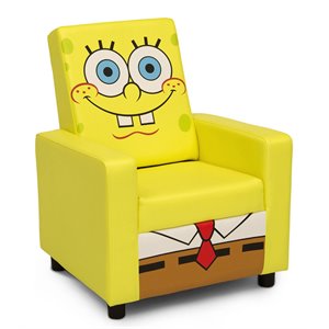 Delta Children SpongeBob SquarePants Wood & Fabric Upholstered Chair in Yellow