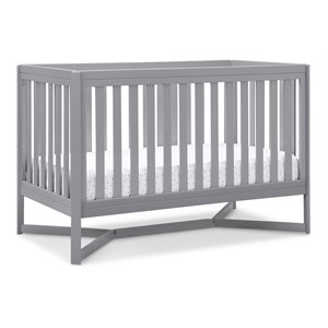 Delta Children Tribeca 4-in-1 Modern Wood Convertible Crib in Gray