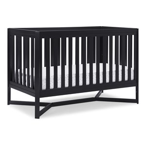 Delta Children Tribeca 4-in-1 Modern Wood Convertible Crib in Midnight Gray