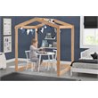 Delta Children Contemporary Pine Wood Homestead Playhouse in New Natural