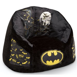 delta children batman kid size fabric cozee fluffy chair in black